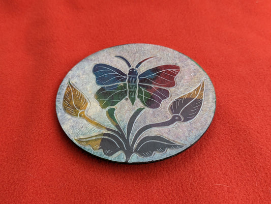 Butterfly Soapstone Incense Holder